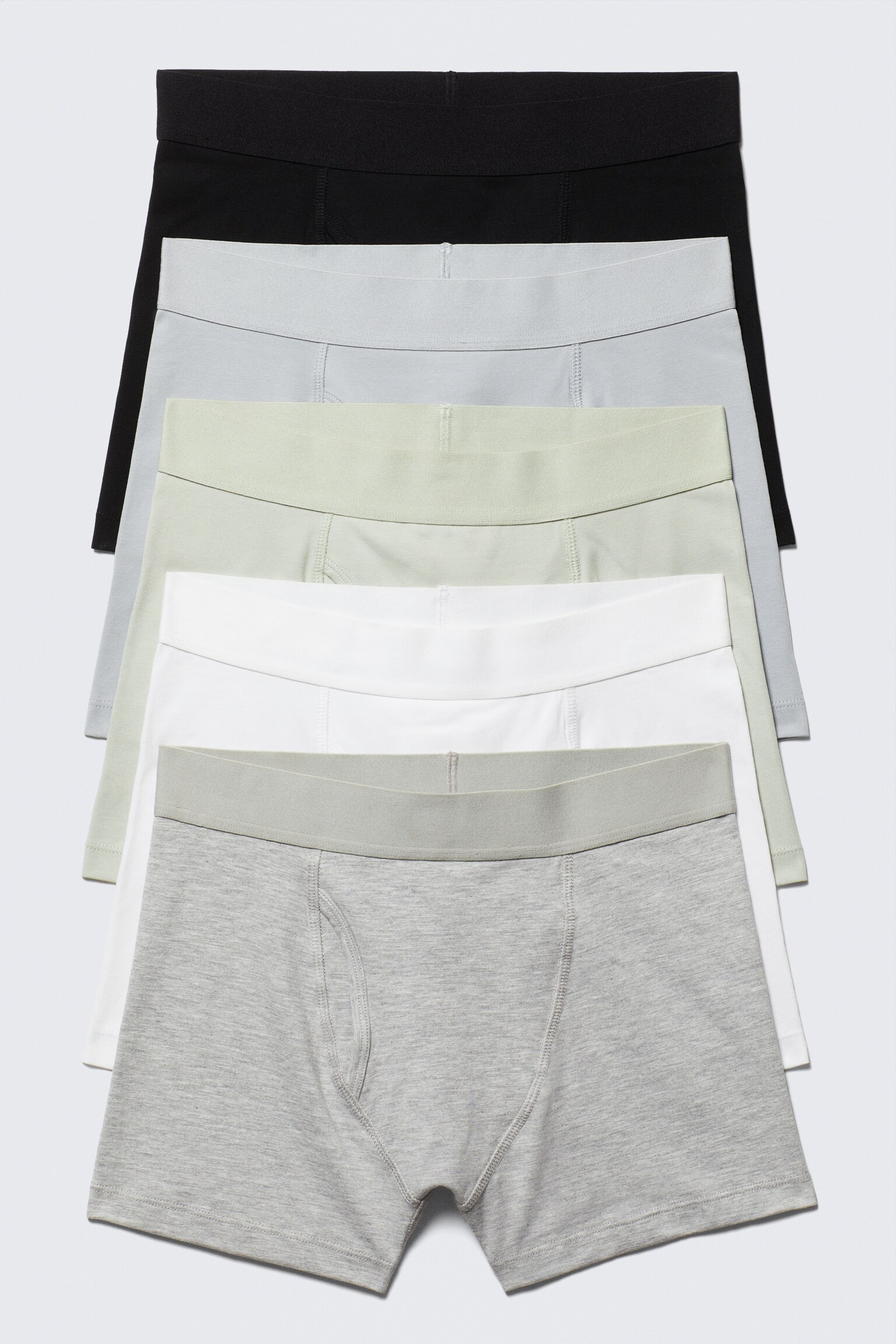 5-pack Boxer Briefs - Zwart/blauw/groen/wit/grijs/Zwart/beige/groen/wit/Zwart/Zwart/blauw/wit/grijs/Wit/Zwart/bruin/groen