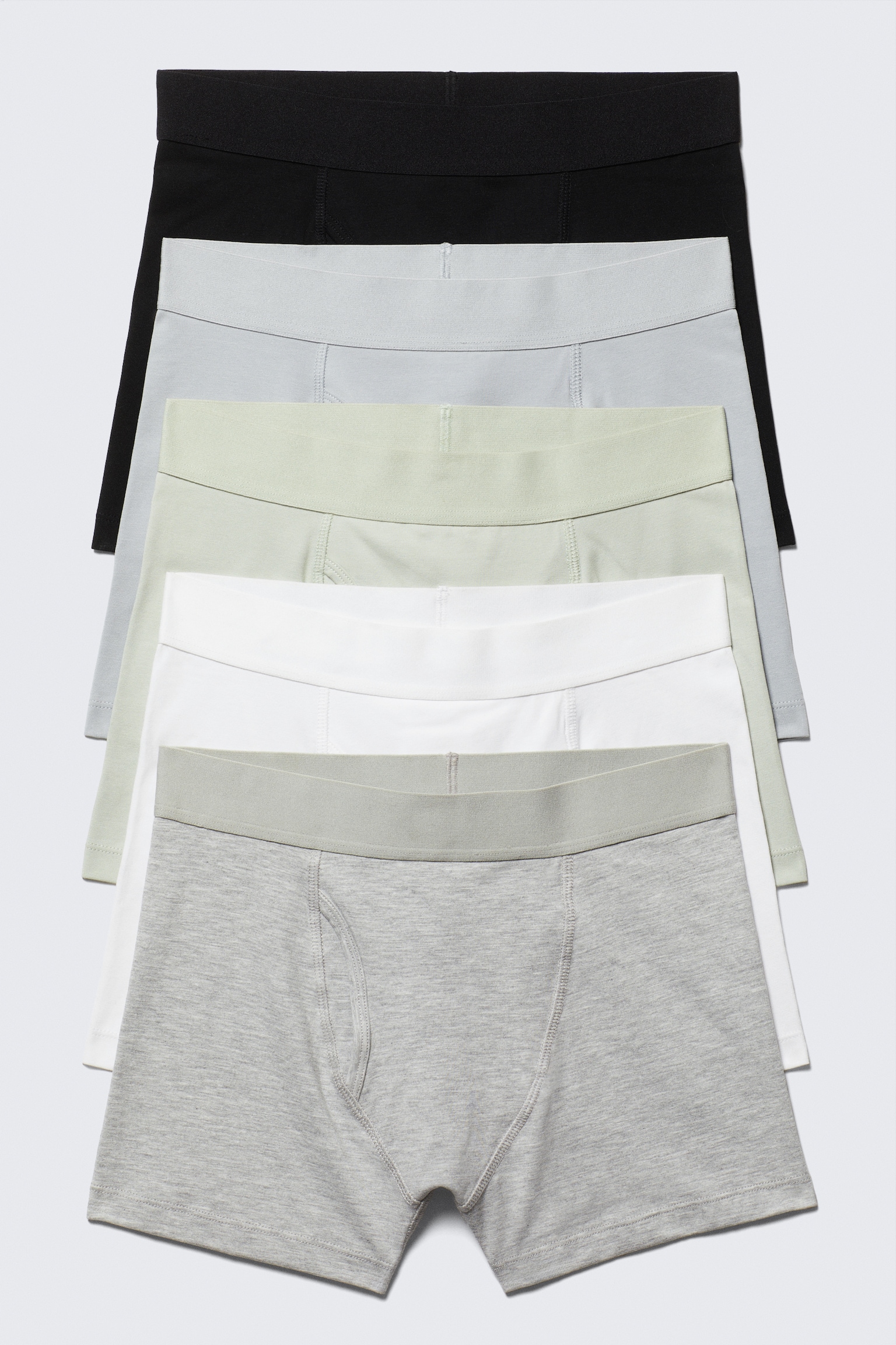 5 pares de boxers - Preto/Azul/Verde/Branco/Cinzento/Preto/Castanho/Verde/Preto/Verde/Branco/Cinza/Verm./Preto/Preto/Cinzento/Azul/Branco/Preto, verde, branco/Preto/Bege/Azul/Branco/Verde