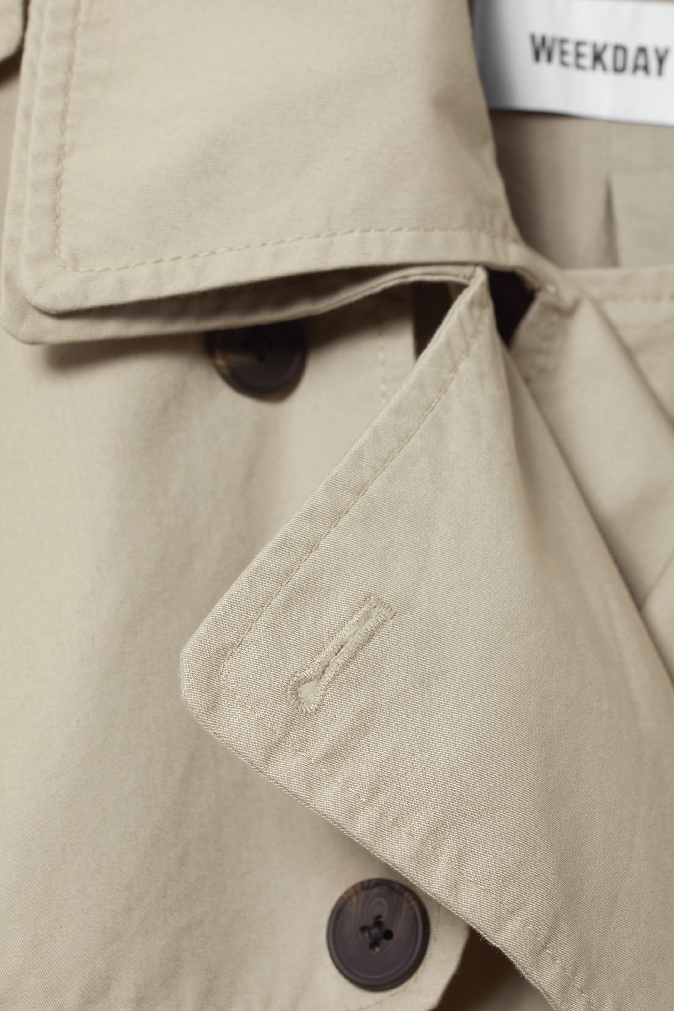 Gedecktes, helles Khaki - Trenchcoat Isolde - 5