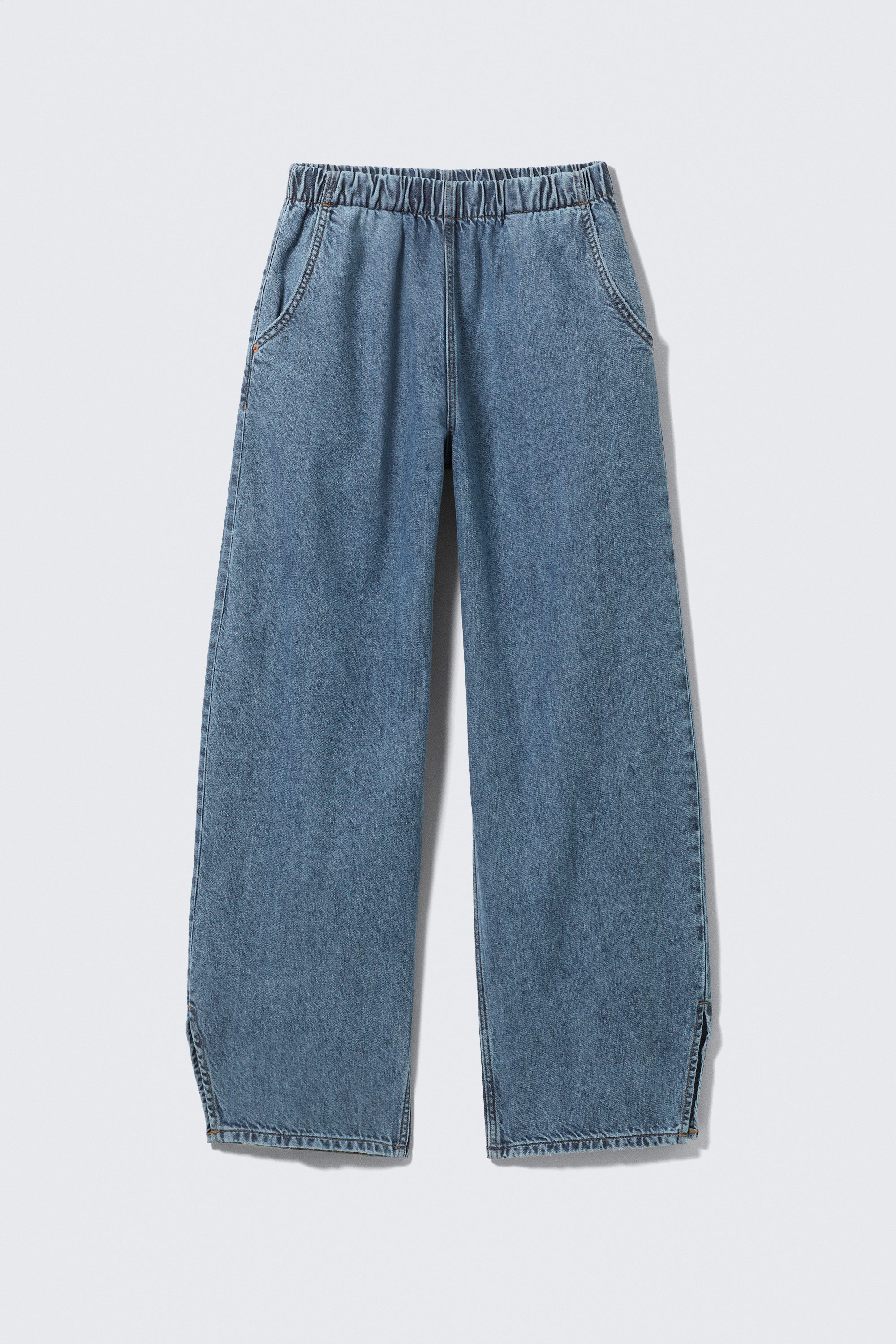 loose chambray trousers - Washed Blue | Weekday WW
