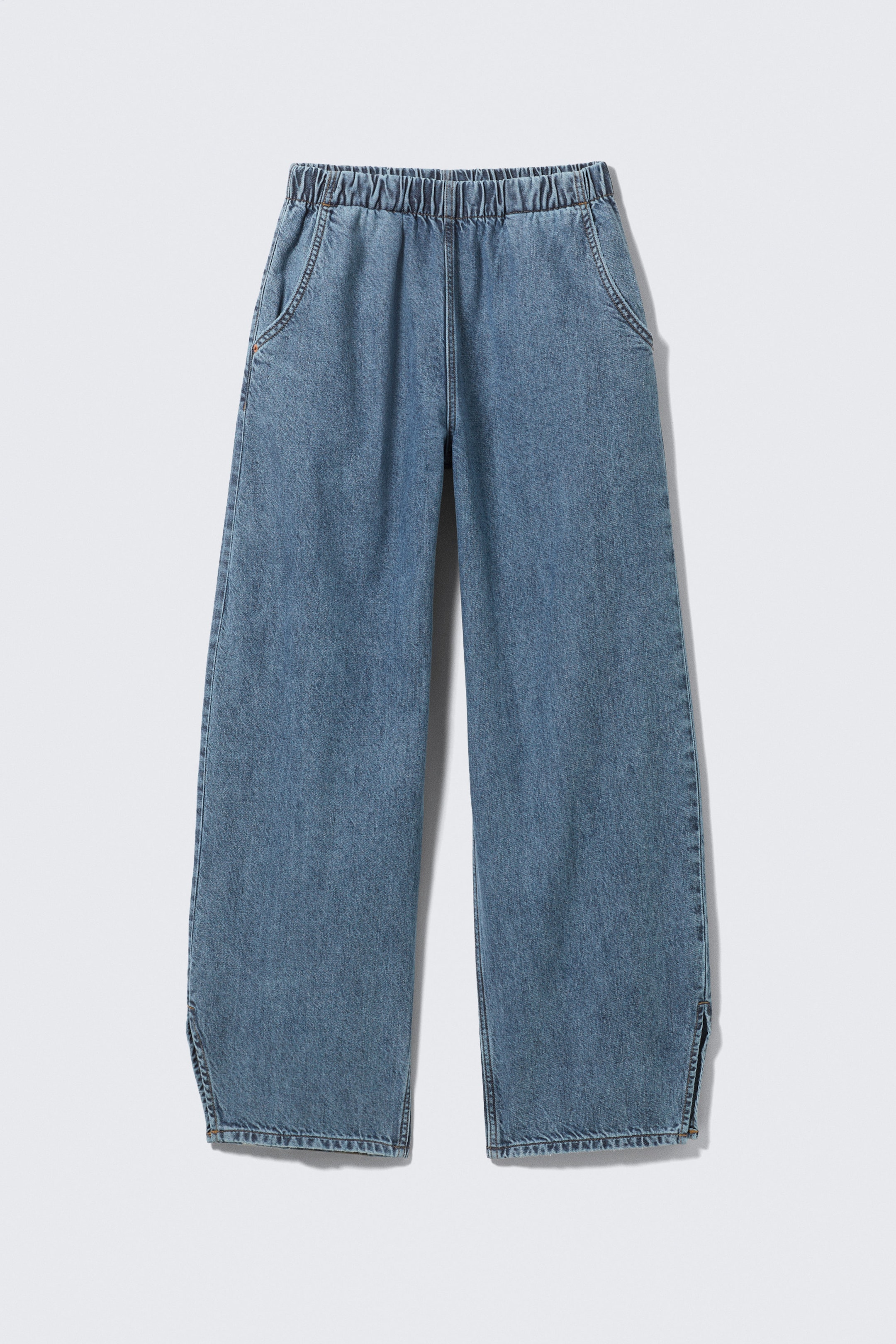 90s Blue - Middelblauw - Astro Baggy Denim Joggers - 1