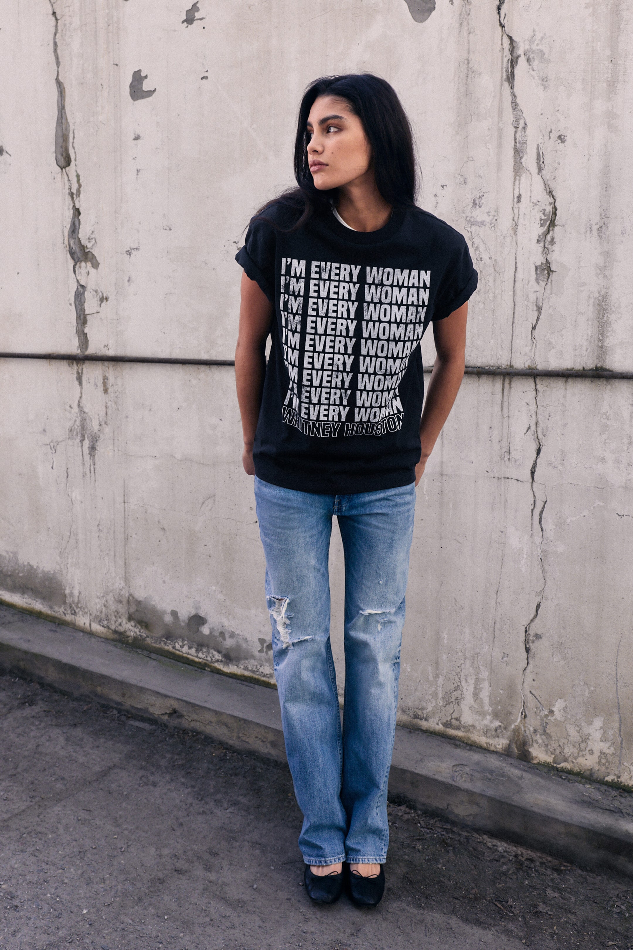Black - Whitney printed tee - 5