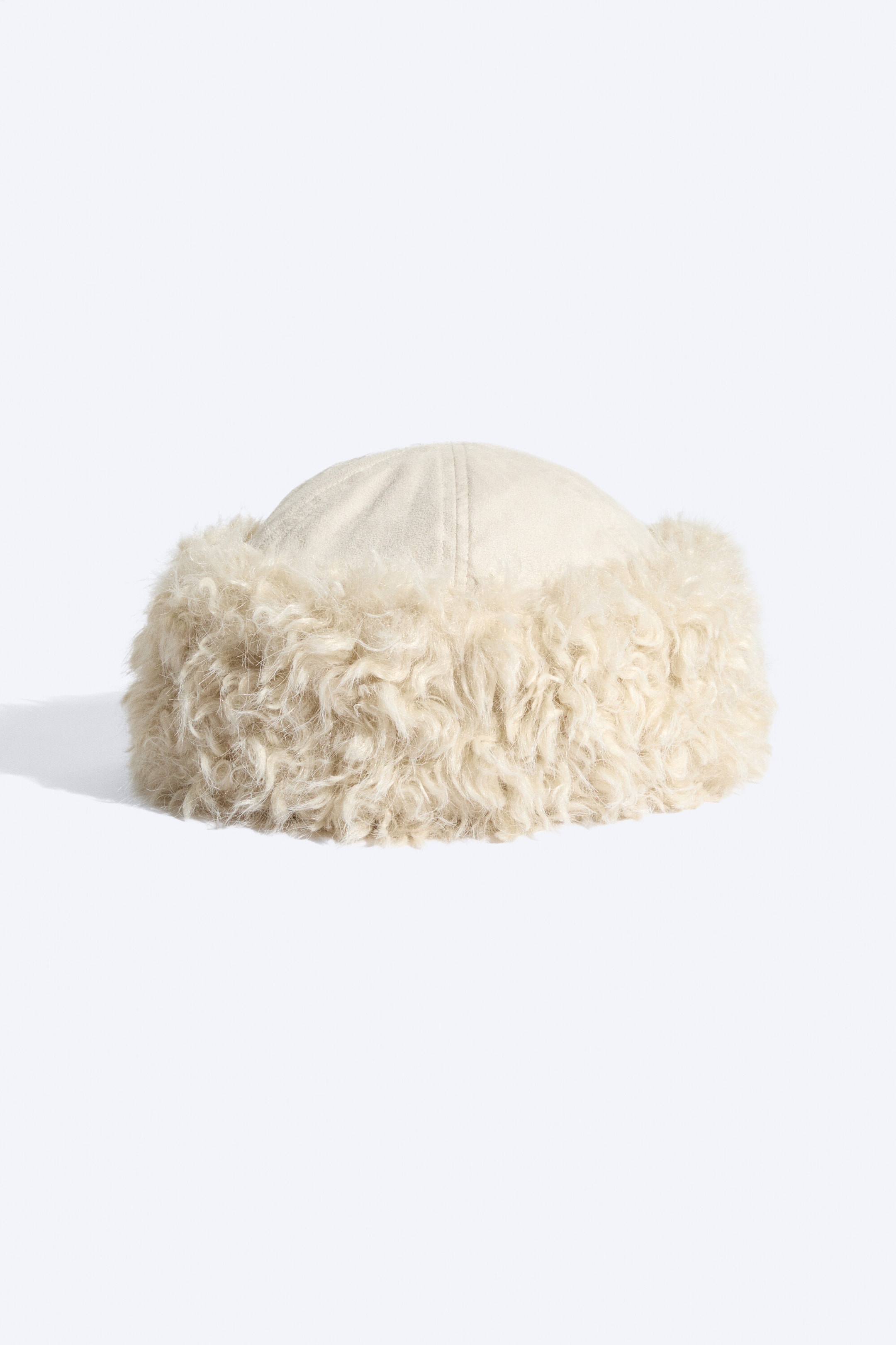 Dusty White - Faux Fur Docker Hat - 2