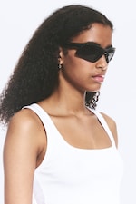 Zwart - Bold Sporty Sunglasses - 1