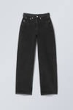 Tuned Black - Black - Halo Curve High Waisted Regular Wide Leg Jeans - 0