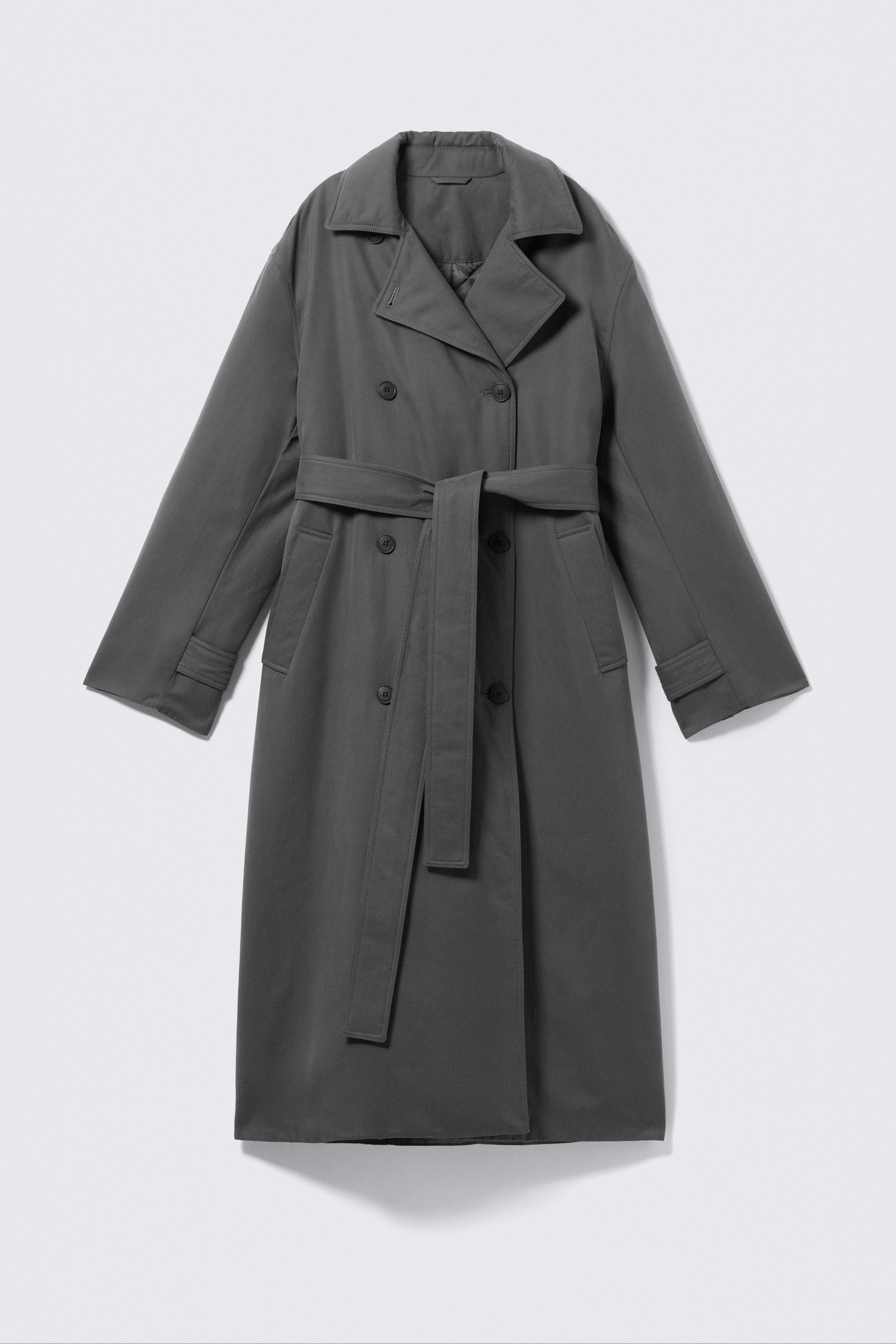 Agrandir l'image: TRENCH-COAT OVERSIZE REMPLI - Gris foncé - FEMME | H&M FR 7