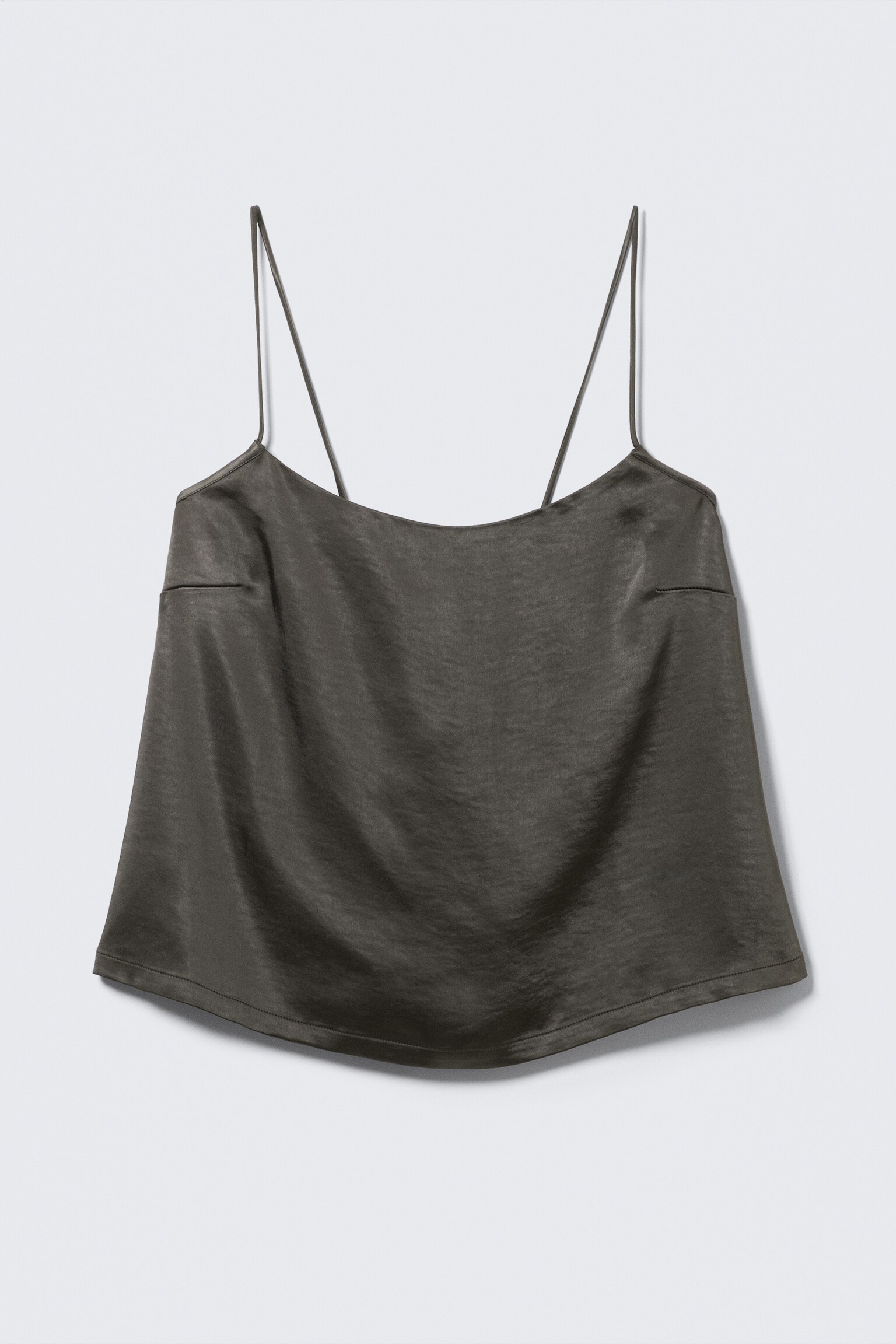 Haut de pyjama en satin délavé - Gris foncé délavé - 1