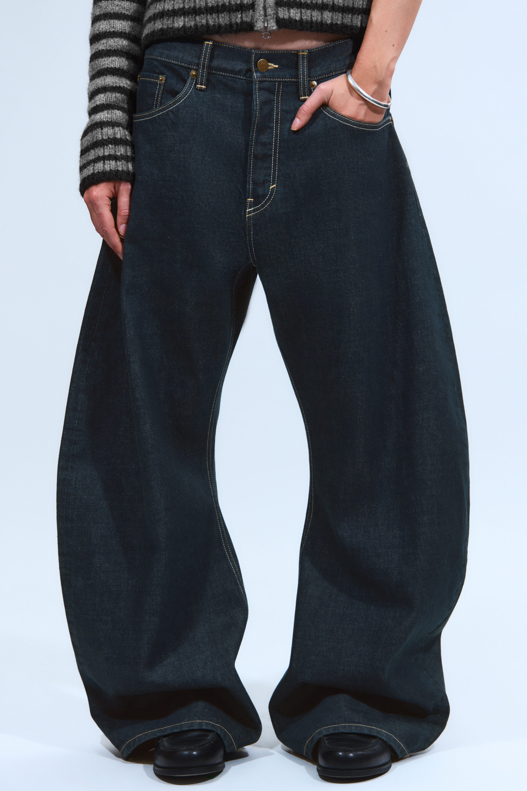 Blå - Solera Lediga Barrel Jeans - 7