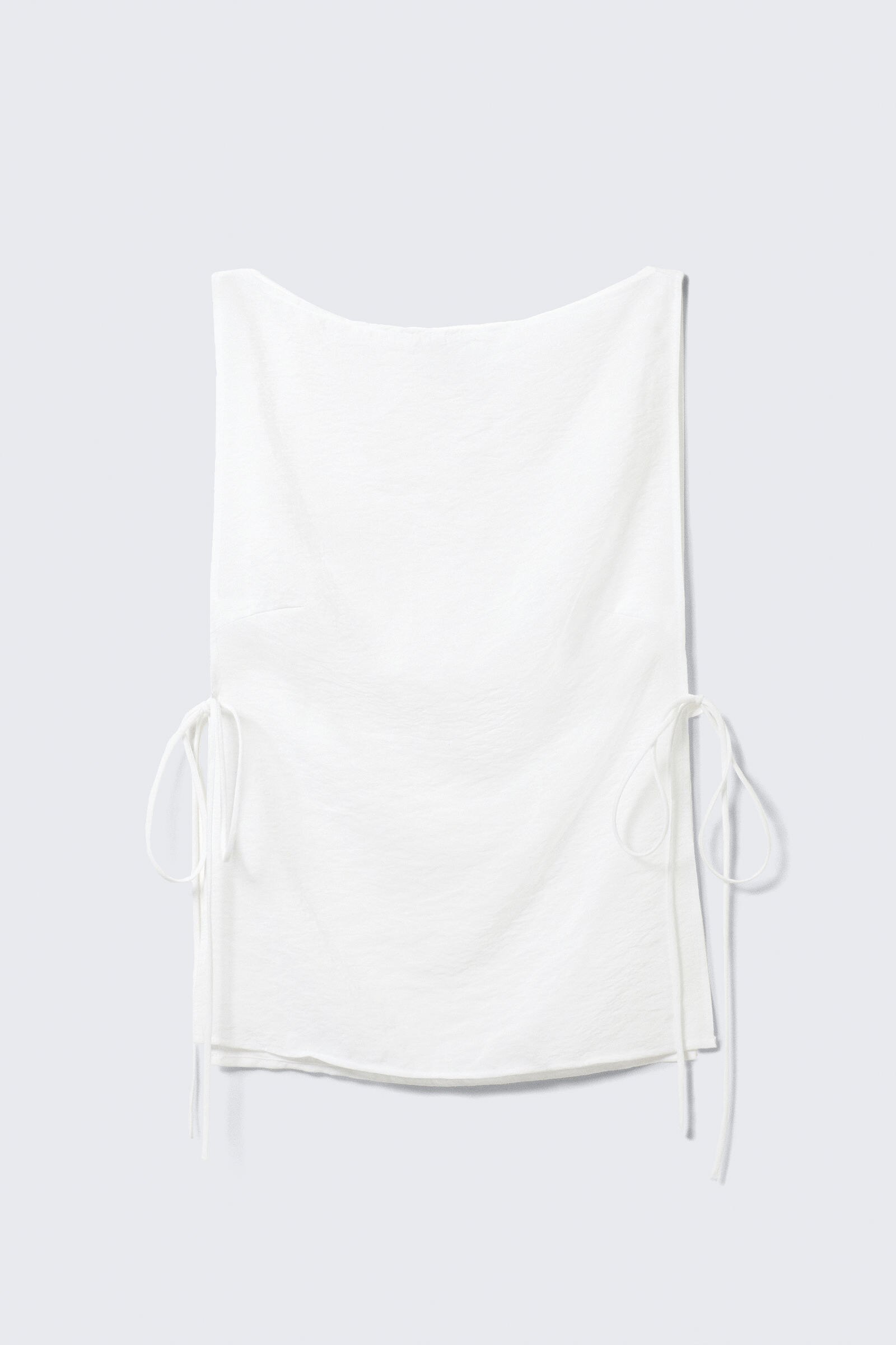 sleeveless boat-neck tie top - White | Weekday WW