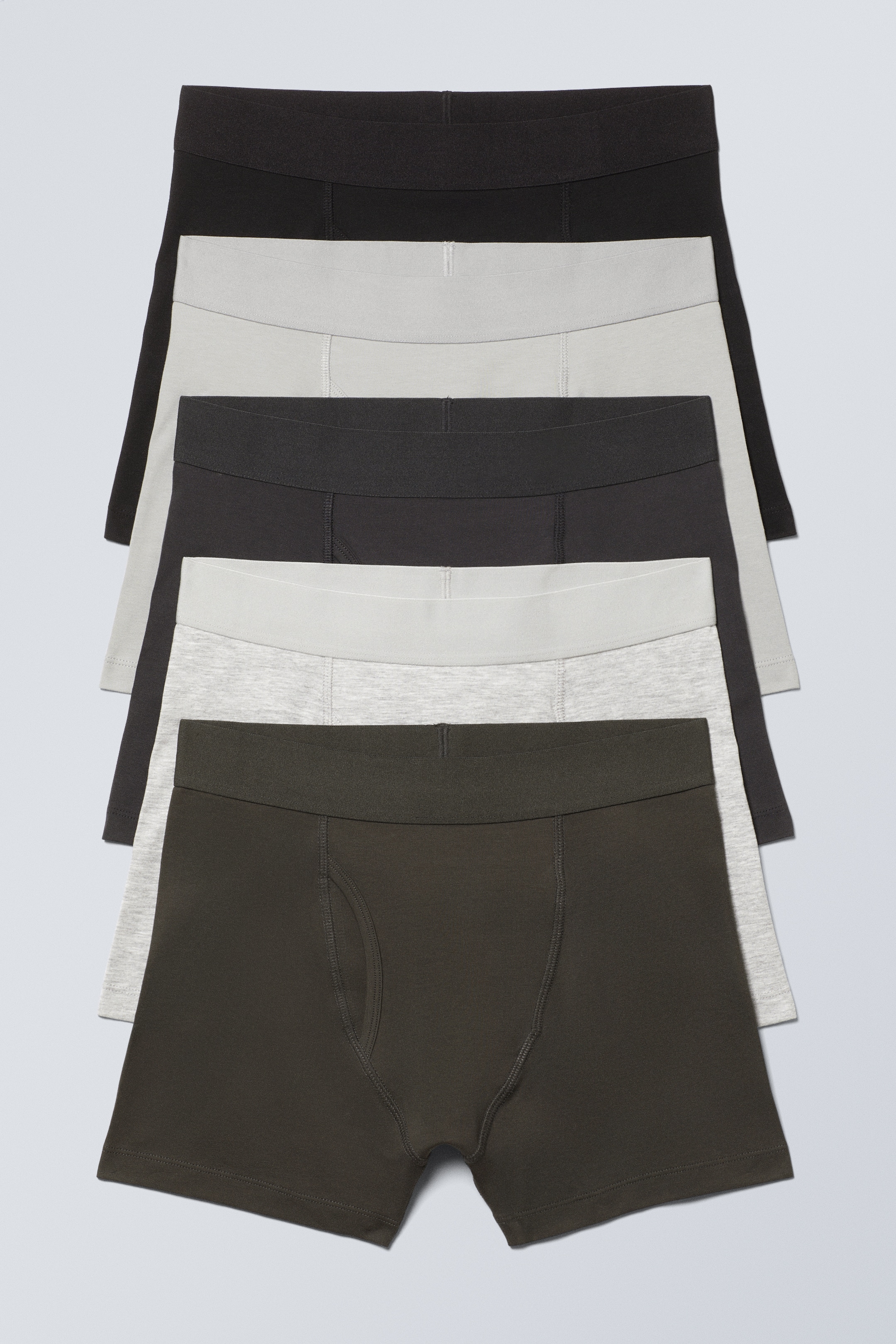 Nagyobb kép megtekintése: 5-pack Boxer Briefs - Black and Grey - FÉRFI | H&M HU 1