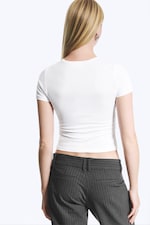 White - Slim Fitted T-shirt - 2
