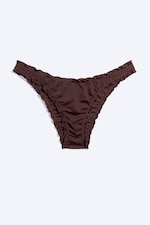 Dark Red - Frill Bikini Bottoms - 0