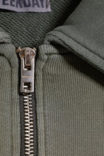 Tvättad Mörkgrön - Sweatshirt med kvartszip - 5