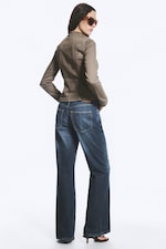 Dusty Grey - GENEVIEVE SCHMALE STRUKTURIERTE BAUMWOLL-ZIP-JACKE - 3