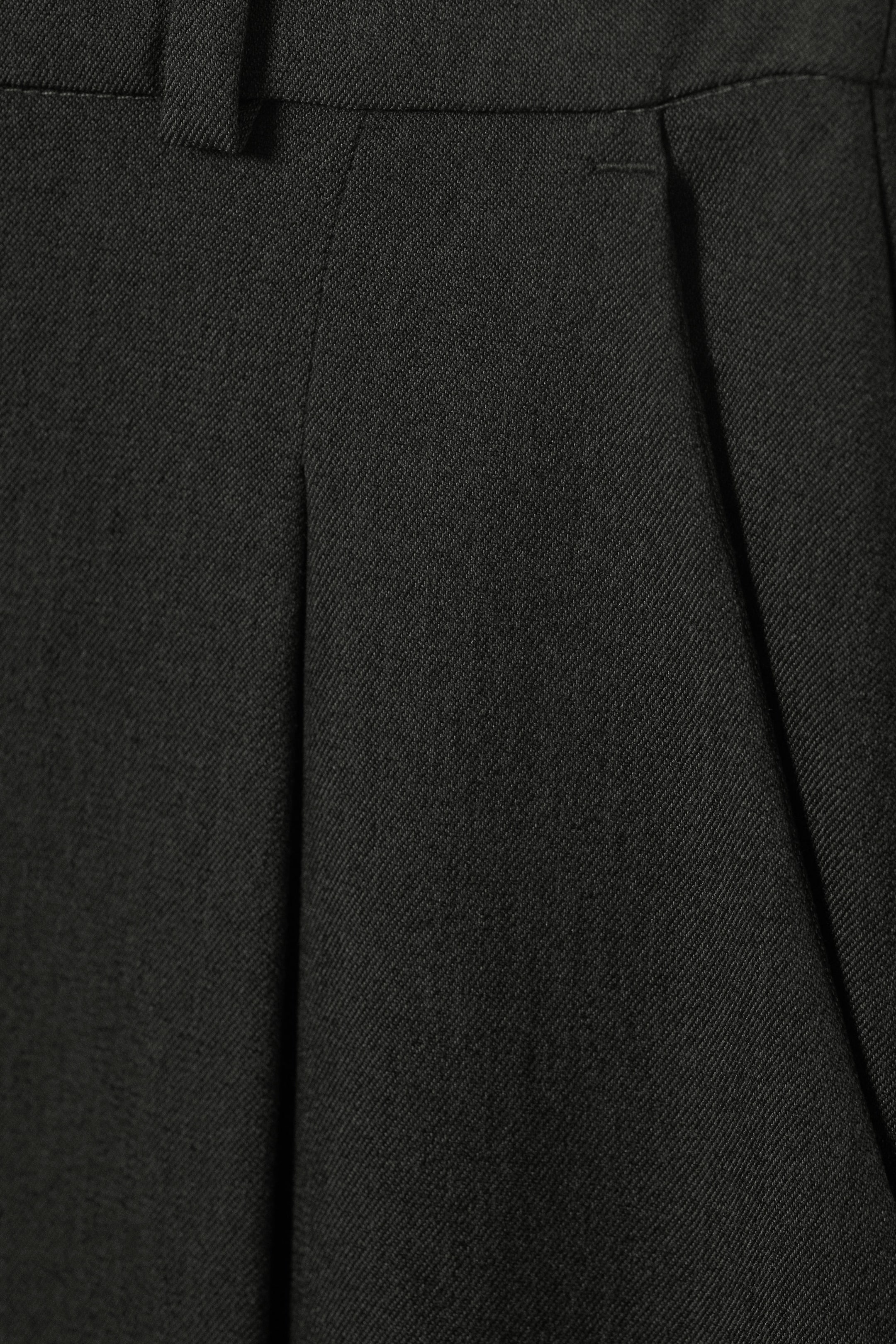 Mörkgråmelerad - Högmidjade kostymbyxor med vida ben - 5