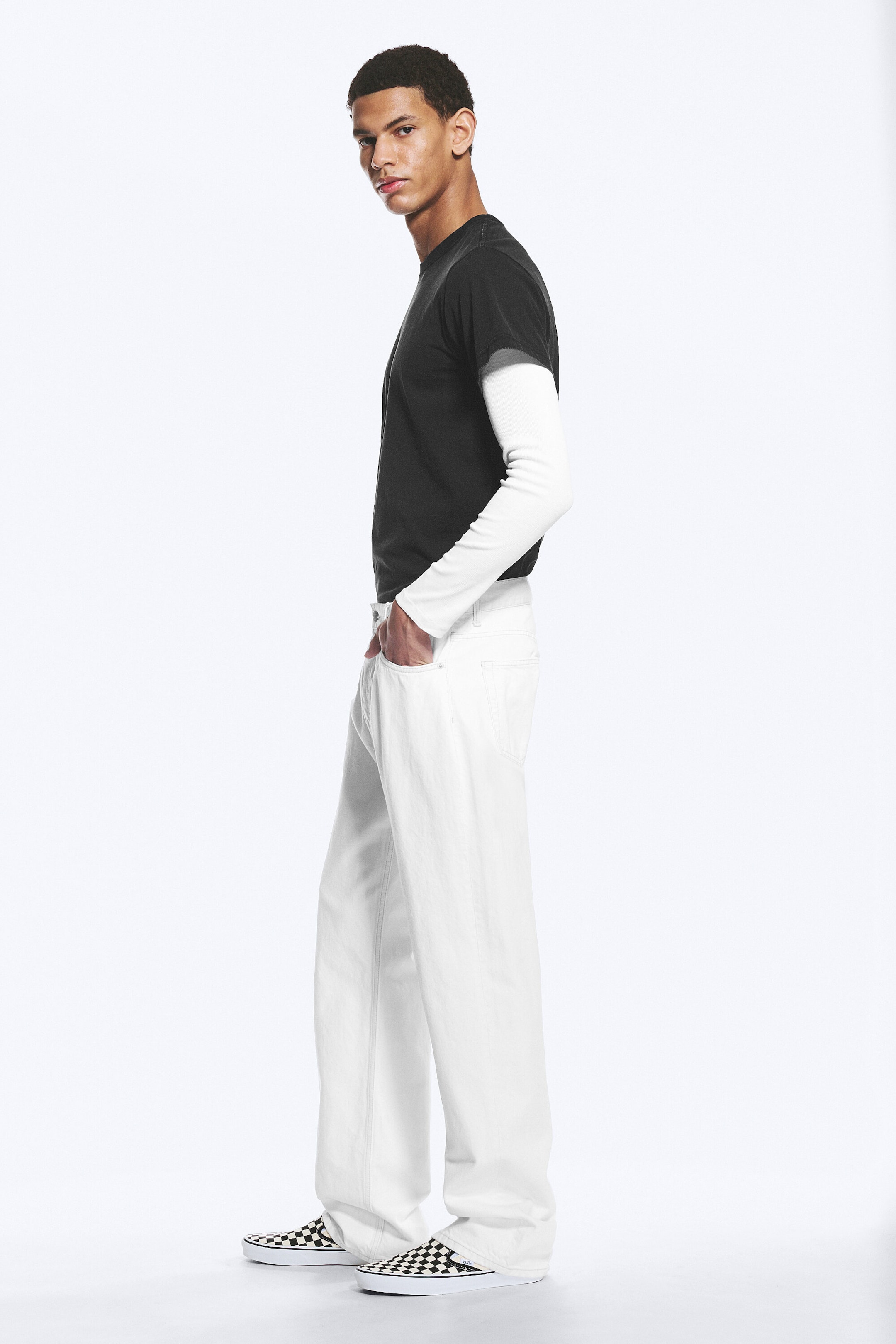 Dirty White - White - Meteor Low Rise Relaxed Straight Leg Jeans - 2