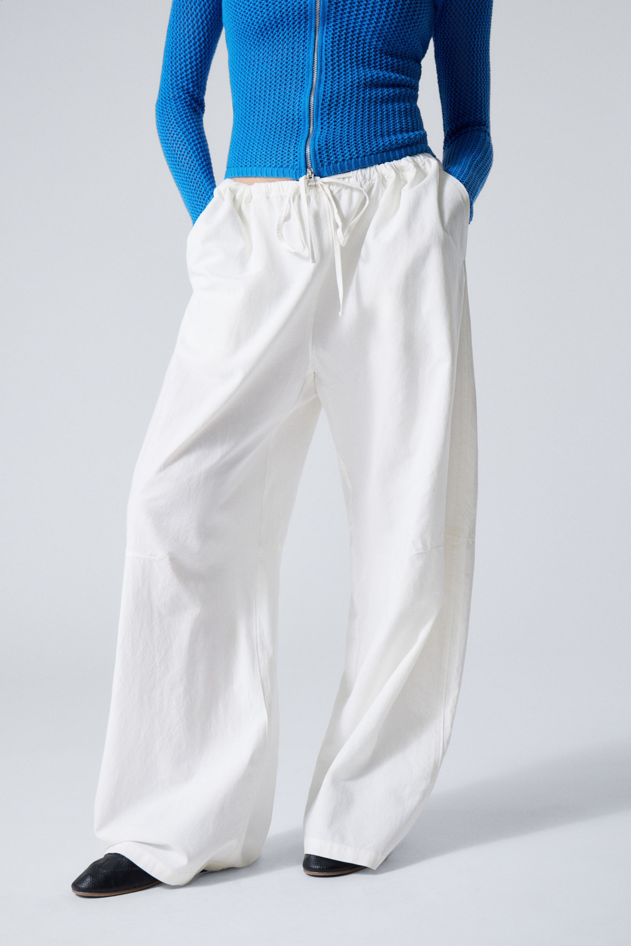 #ECEDEC - Loose Fit Low Waist Washed Trousers - 2