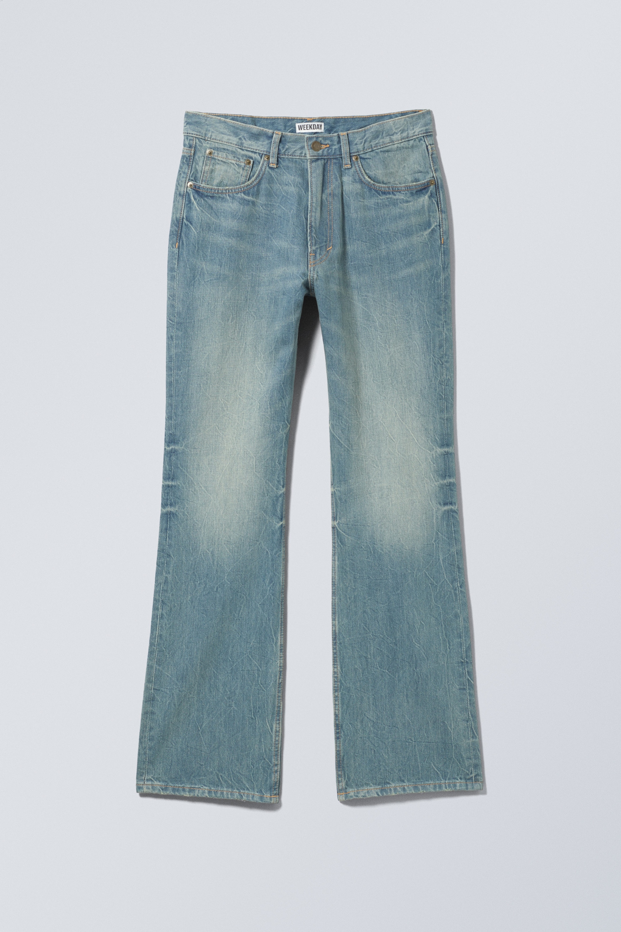 Cyan Dust - Mittelblau - Mercury Relaxed Bootcut Leg Workwear Jeans - 0