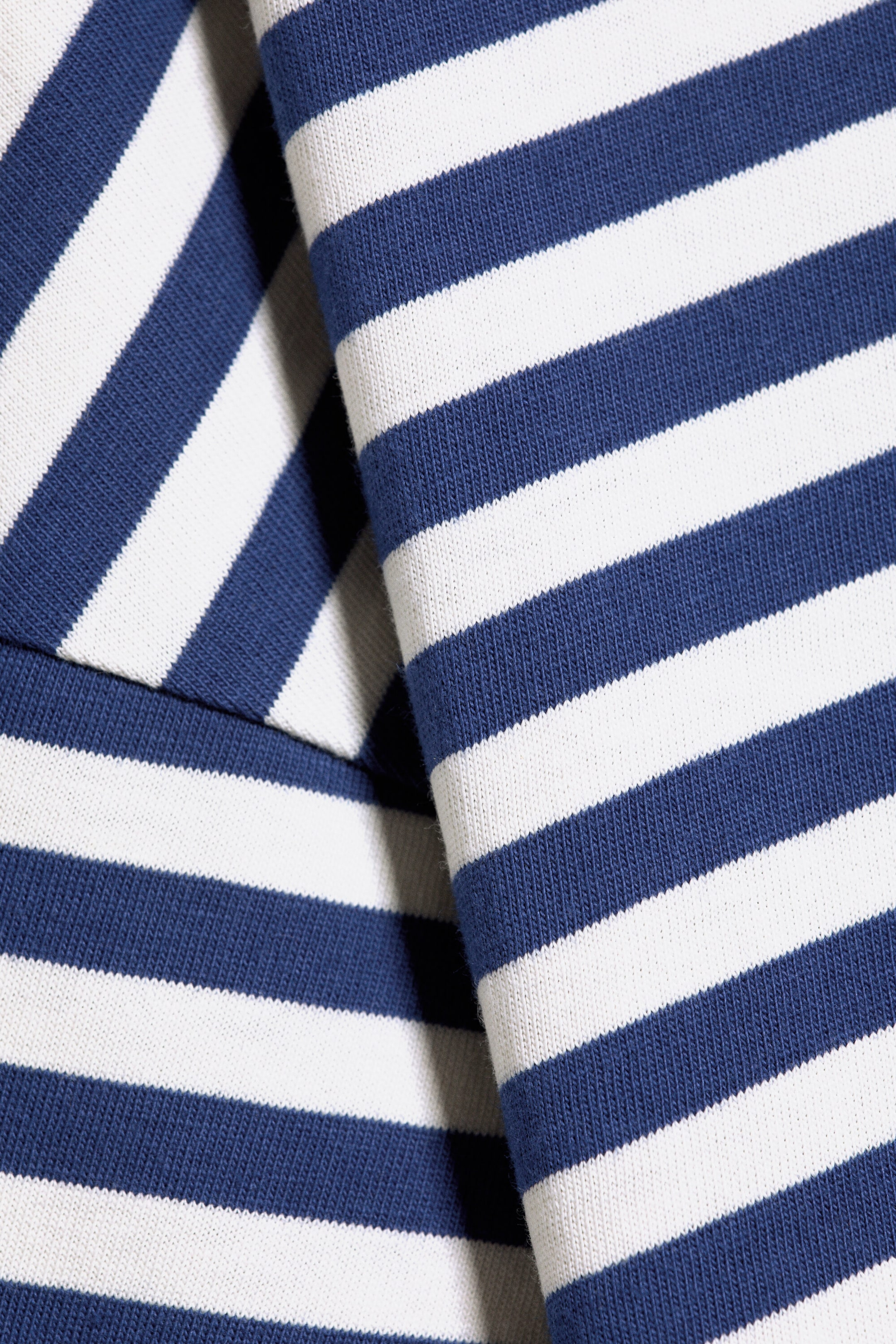 Gestreift in Weiß/Dunkelblau - Longsleeve-Shirt aus Baumwolle - 5