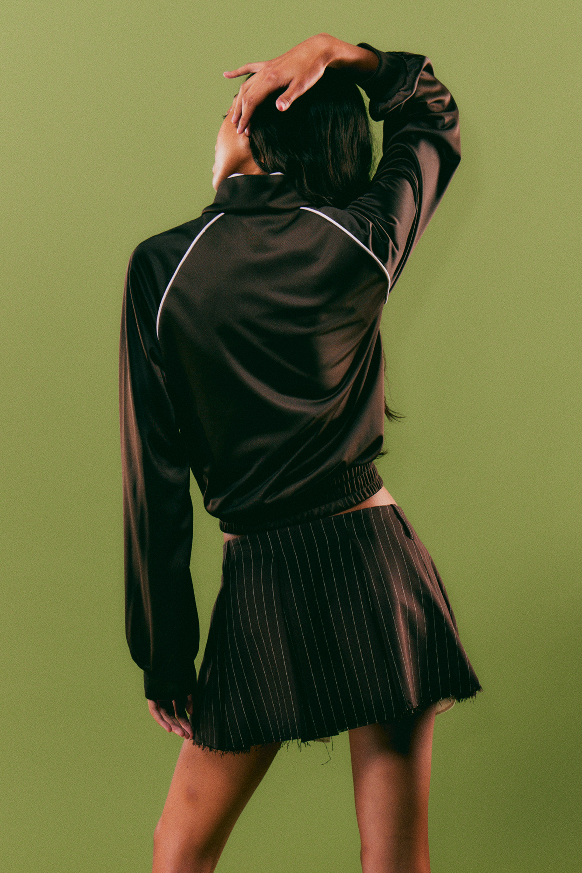 Dark Brown - Contrast Track Jacket - 3