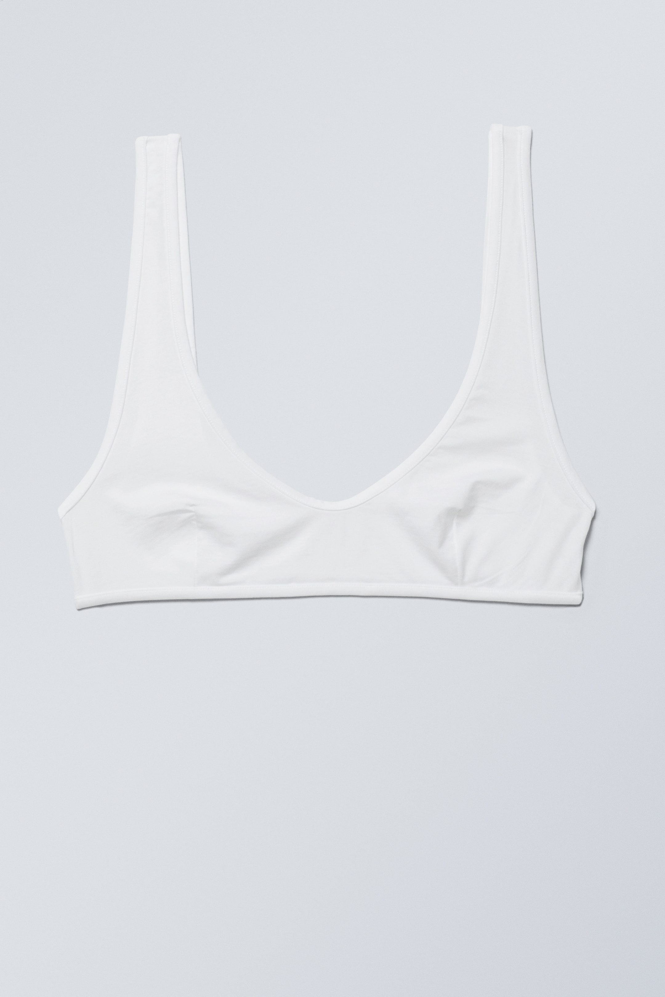White - Jade Soft Cotton Bra - 0