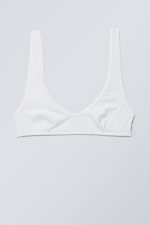 White - Jade Soft Cotton Bra - 0