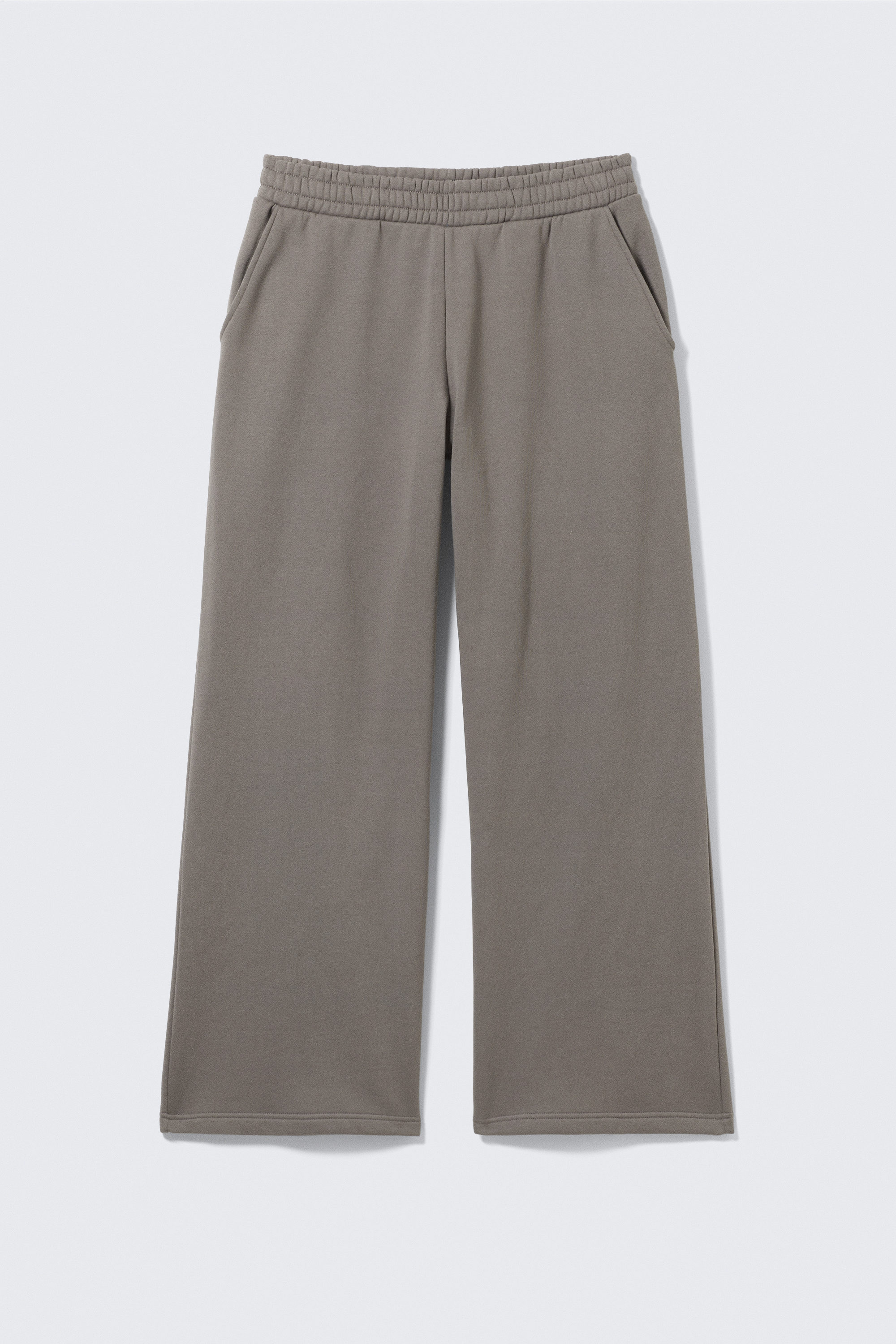 Grau - Lange, schwere Sweatpants in lockerer Passform - 1