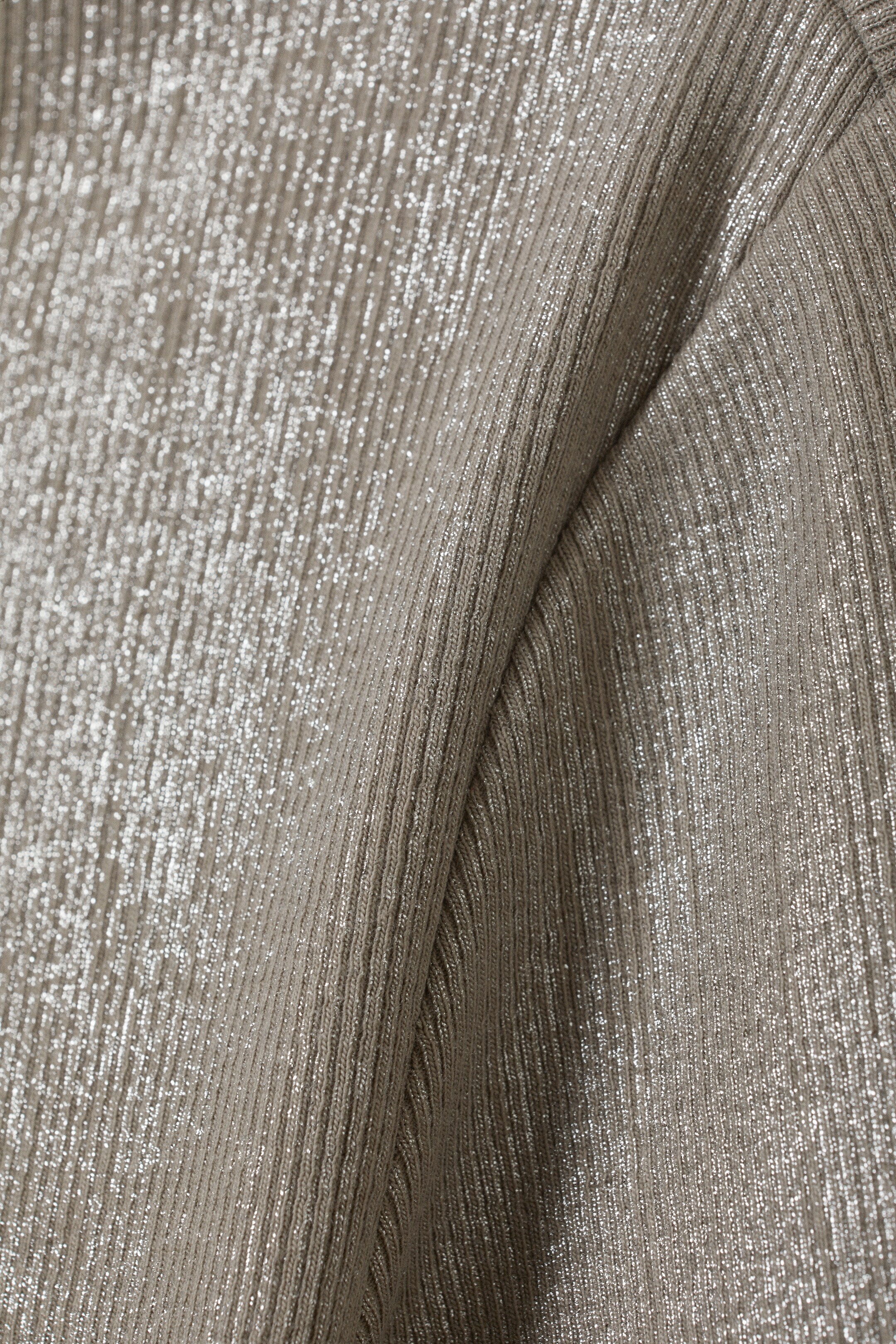 Zobacz większy obraz: Metaliczny top w prążki - Zakurzony metaliczny brązowoszary - ONA | H&M PL 2