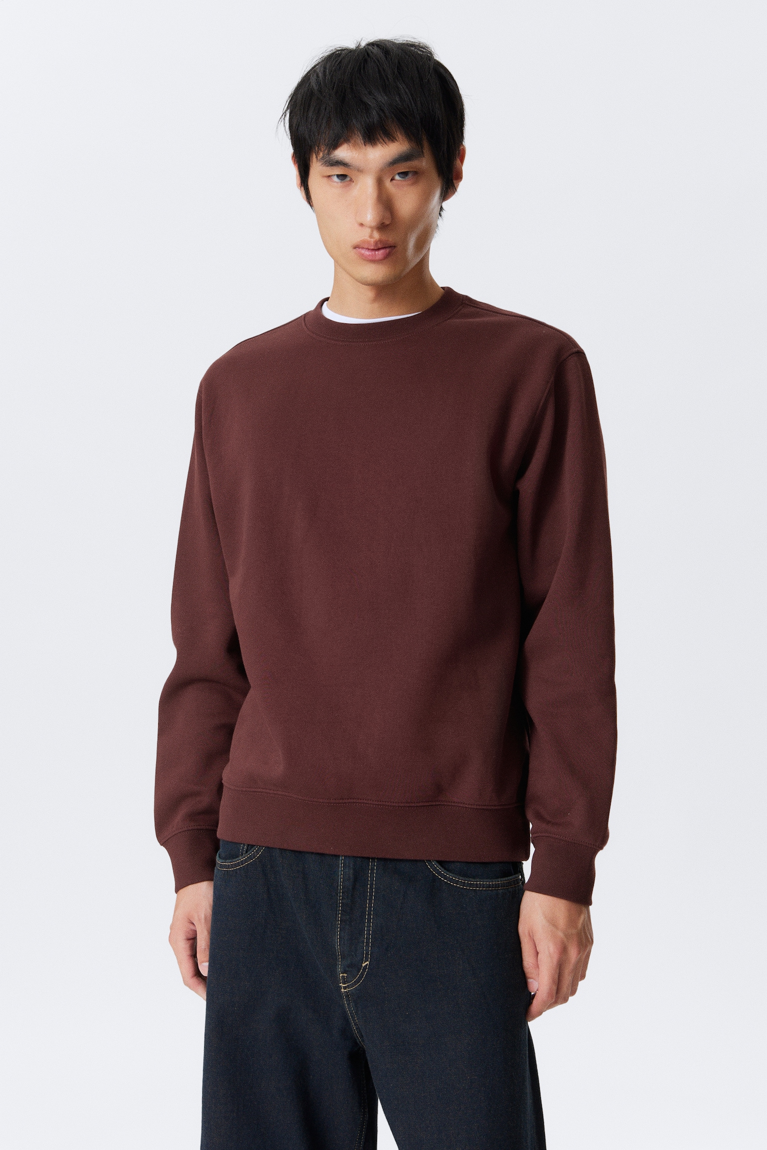 Classic Sweatshirt - Burgundy/Navy Blue/Dark Blue/Black/Grey Melange