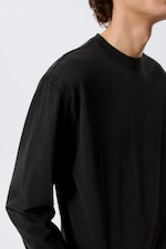 Black - Relaxed Long-Sleeved T-shirt - 1