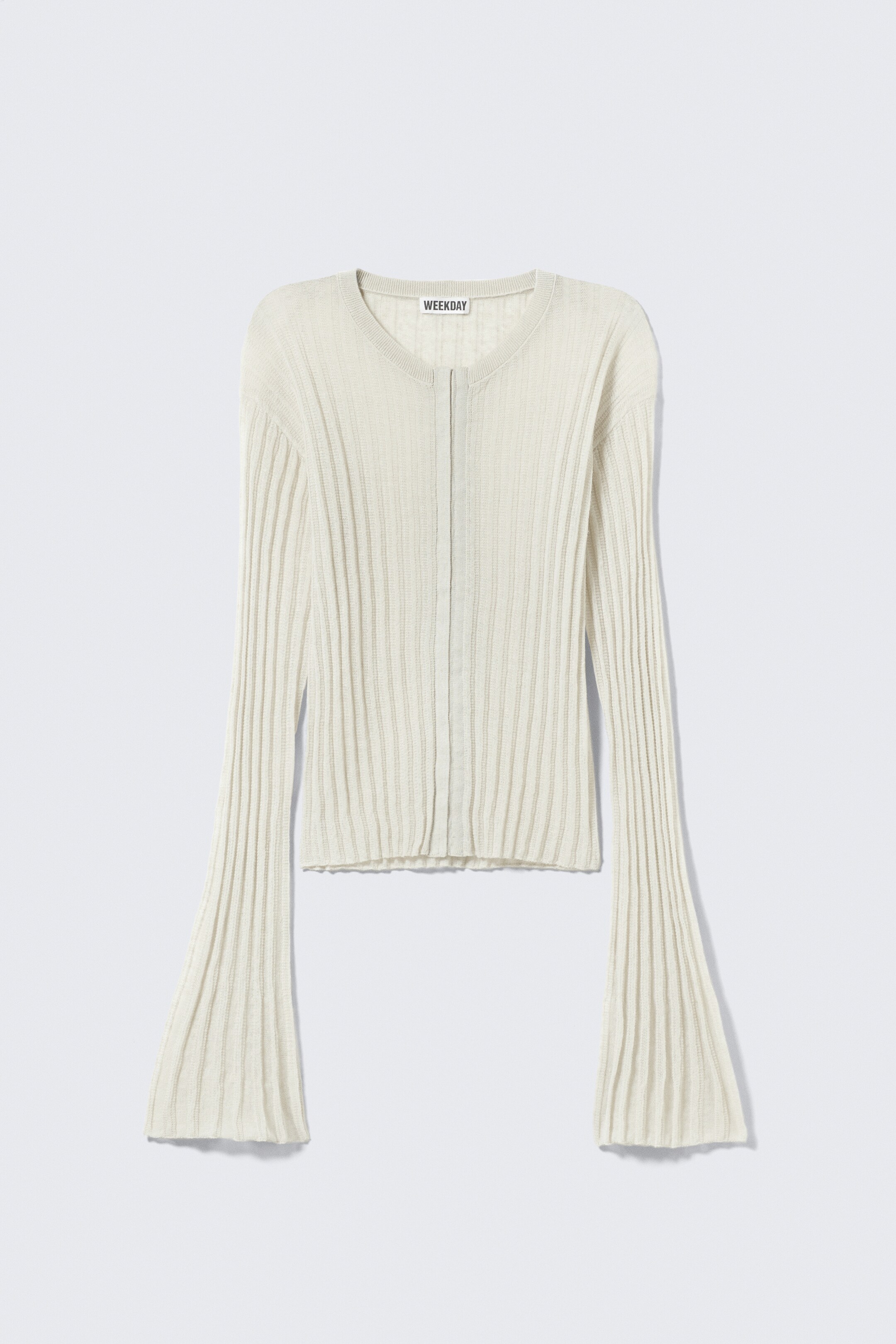 Agrandir l'image: Cardigan en lin mélangé transparent - Écru - FEMME | H&M FR 5