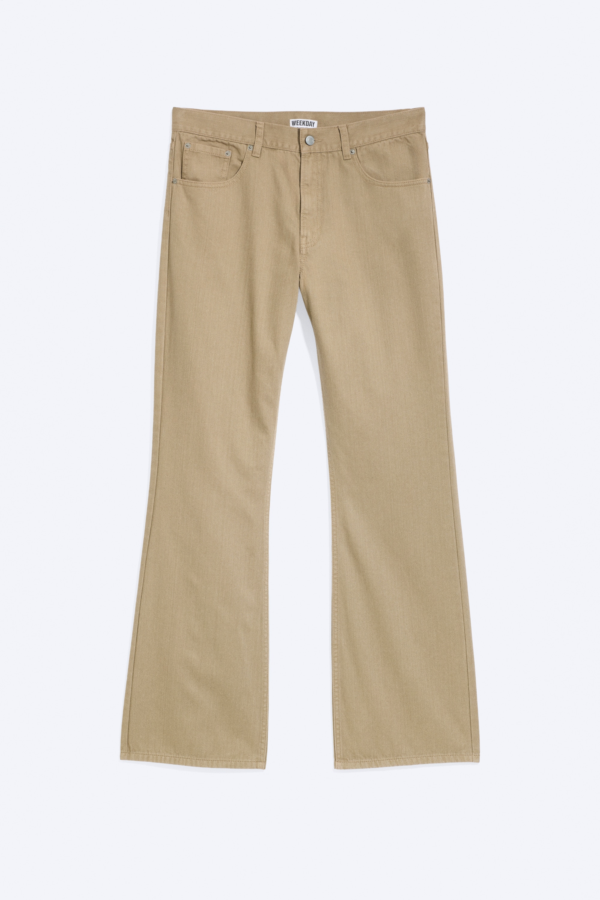 Mercury bootcut five-pocket trousers - Beige/Tvättad Mörkgrå