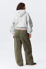 Gråmelerad - Boxig raglan-hoodie - 3