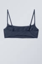 Dark Blue - Scoop Neck Bikini Top - 4