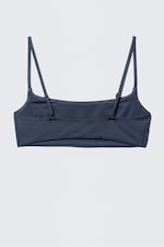Dark Blue - Scoop Neck Bikini Top - 7