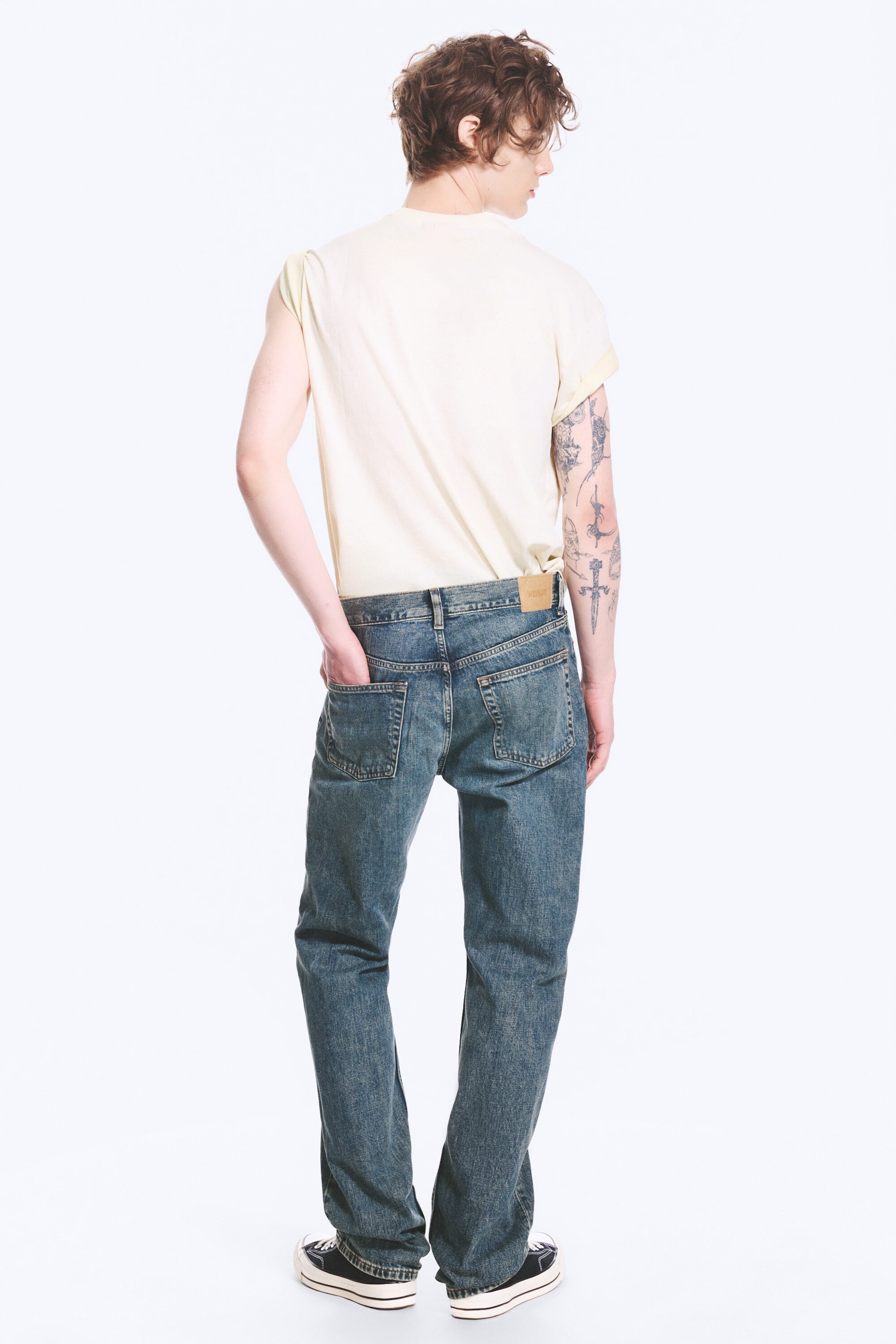 Second Blue - Mellomblå - Space avslappet rett jeans med mellomhøyt liv - 3
