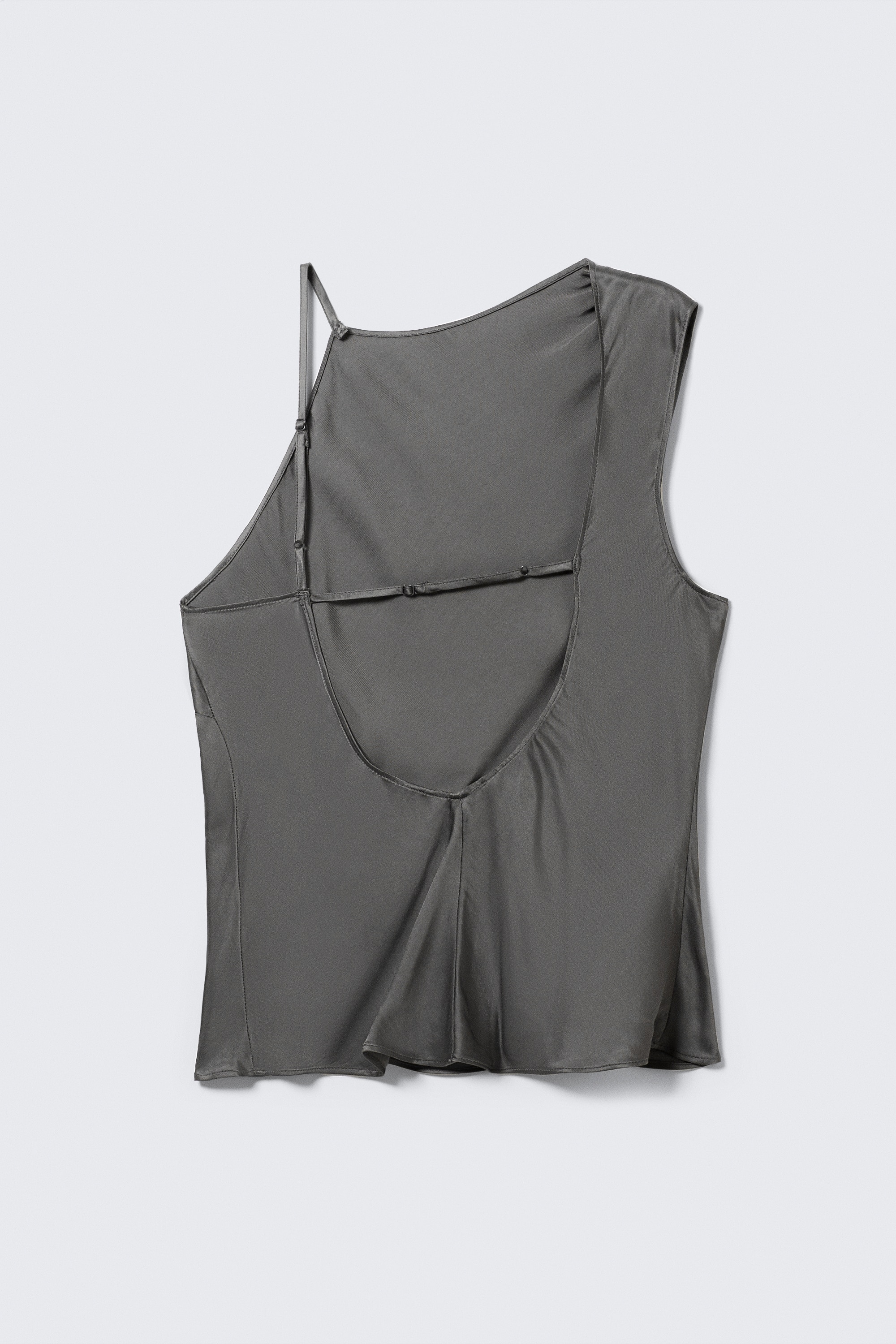 Top con arricciature - Grigio/Nero