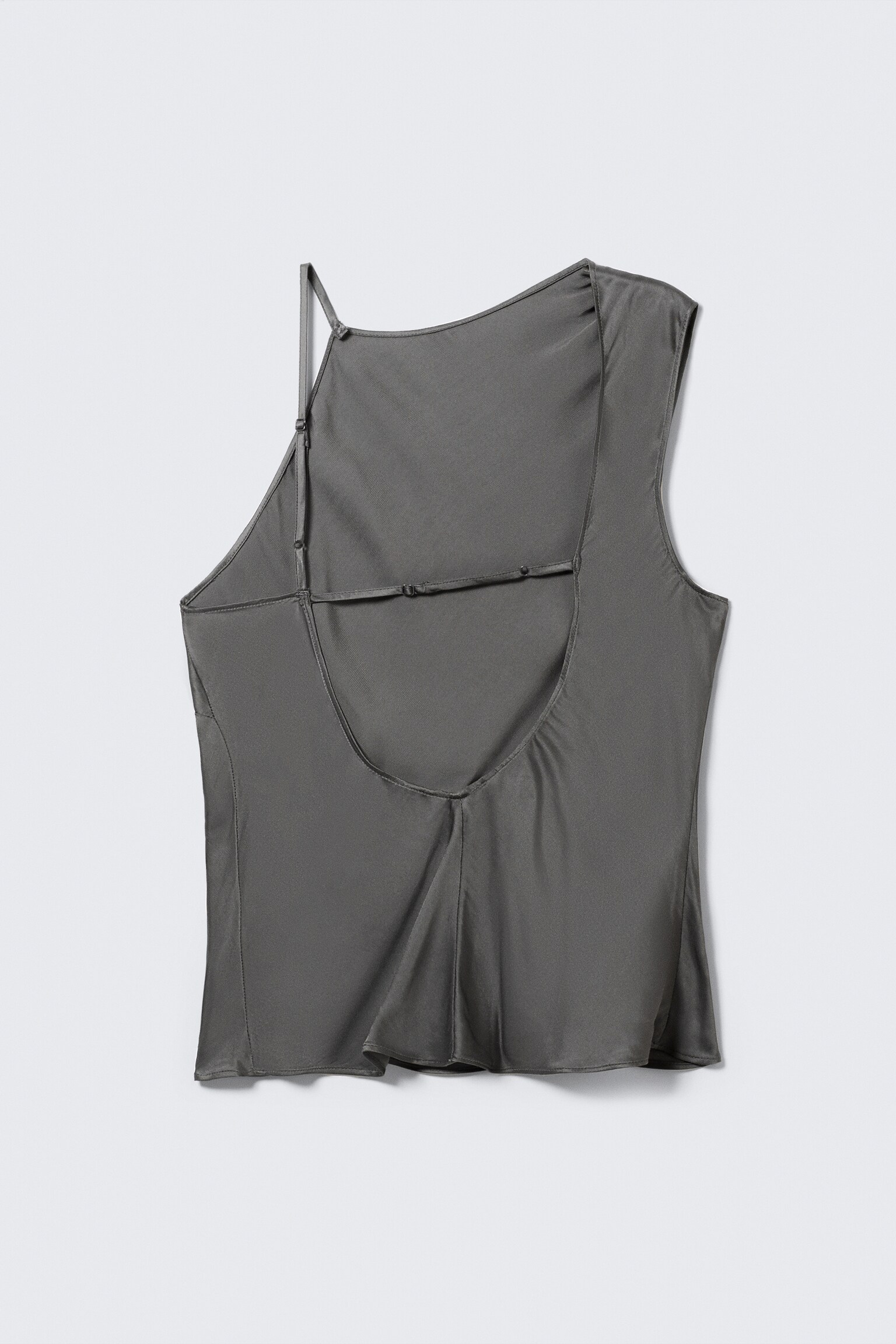 Sleeveless Gathered Top - Grey/Black - 2