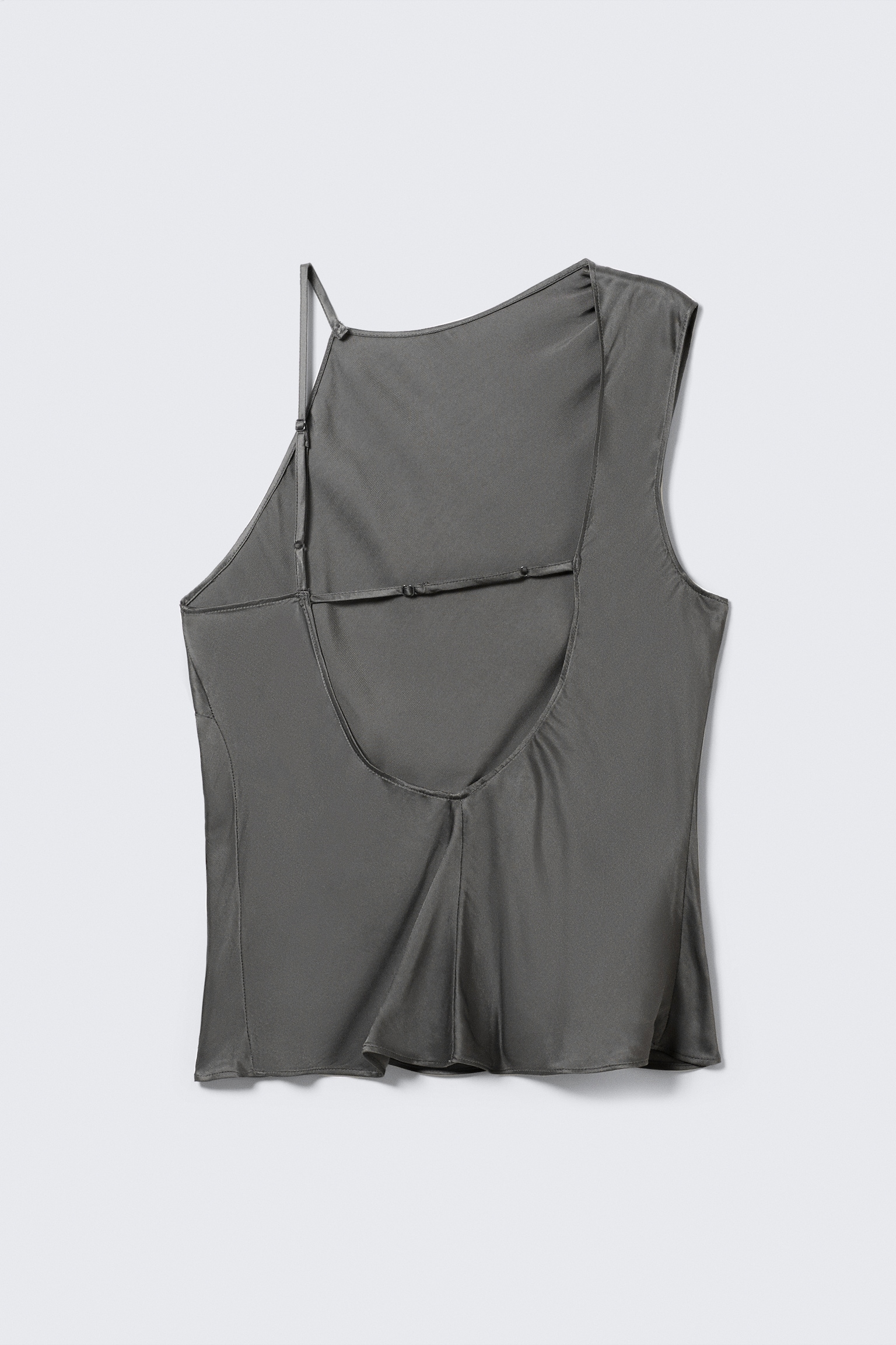 Sleeveless Gathered Top - Grey/Black - 2