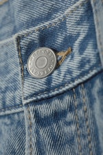 Blue Stream - Medium Blue - Astro Mid Rise Loose Baggy Leg Unisex Jeans - 7