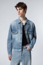 Blue Stream - Mellanblå - Jeansjacka med ledig passform - 5