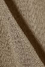 Beige - Sheer Long-Sleeved V-neck Maxi Dress - 1