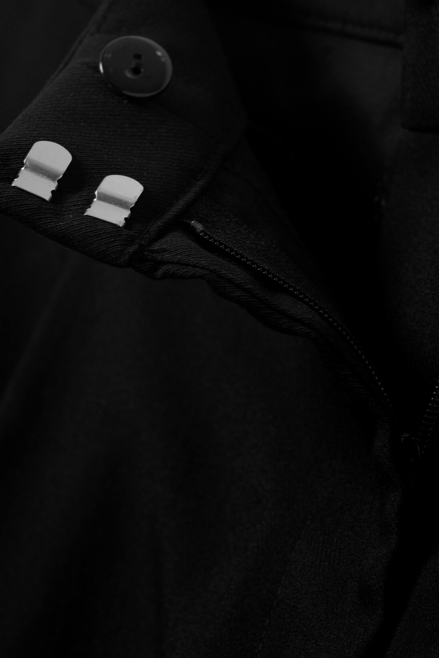 Short de costume plissé ample taille basse-Noir - 6