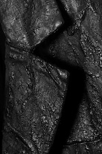 Black - Cracked Single-Breasted Blazer - 5