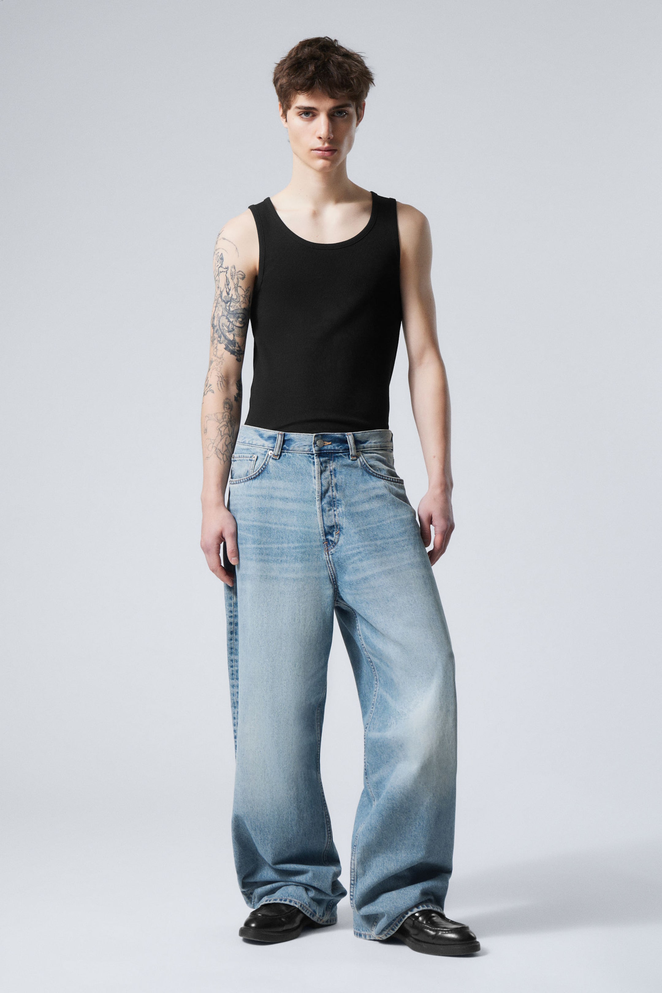 Seventeen Blue - Mittelblau - Astro Loose Baggy Leg Jeans - 3
