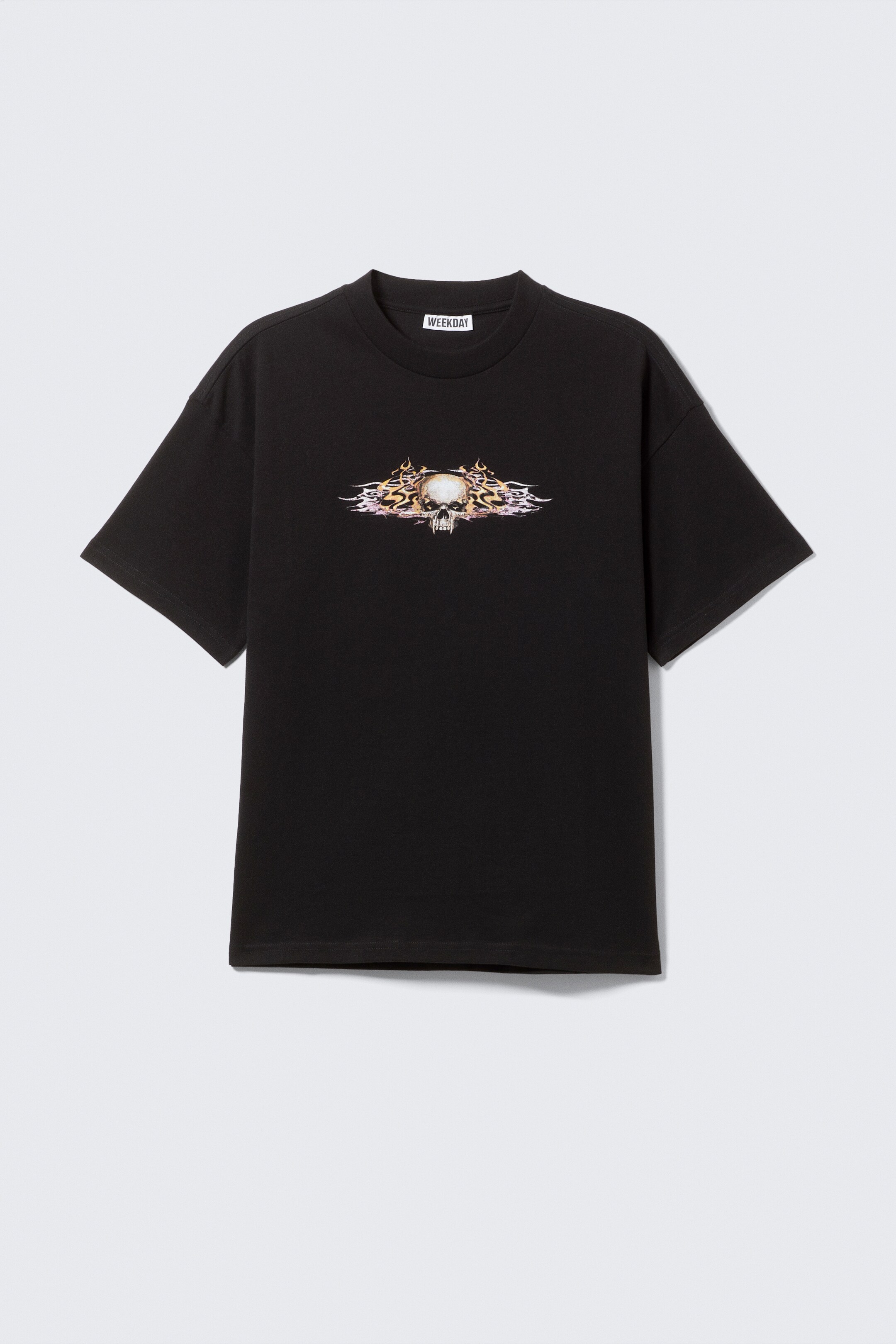 Ingrandisci l'immagine: Great Boxy Printed Graphic Tee - Black - Biker Skull - UOMO | H&M CH 4