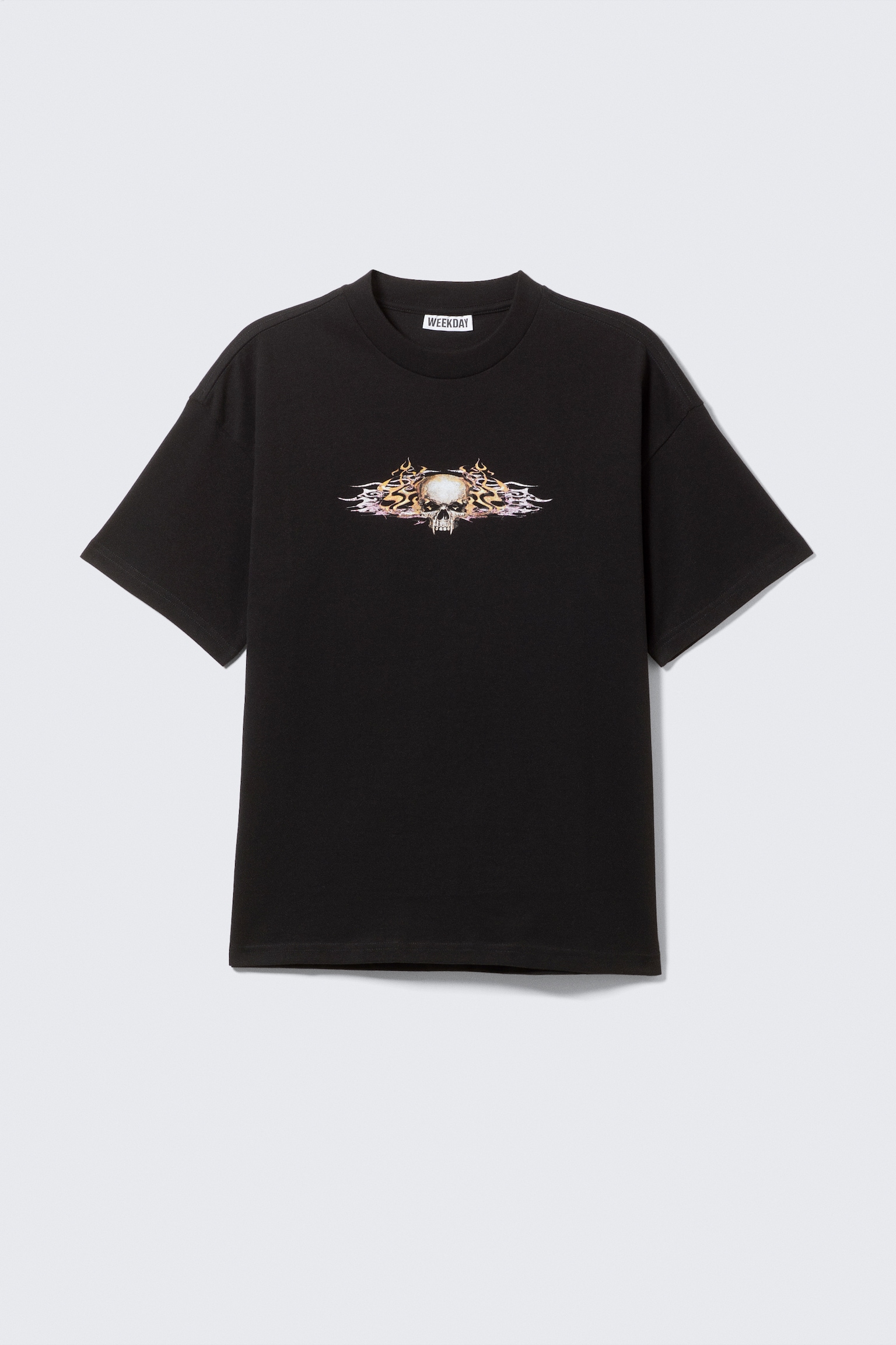 Great Boxy Printed Graphic Tee - Fekete - Biker Skull/Sötétvörös/Fehér - Smilish/Washed Black - Mizzion/Fehér - Tiger Wolf/Fehér - Frog Man/Fekete - Butterskull - 2