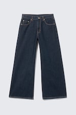 Blue Rinse - Dark Blue - Solar Loose Wide Leg Unisex Jeans - 6