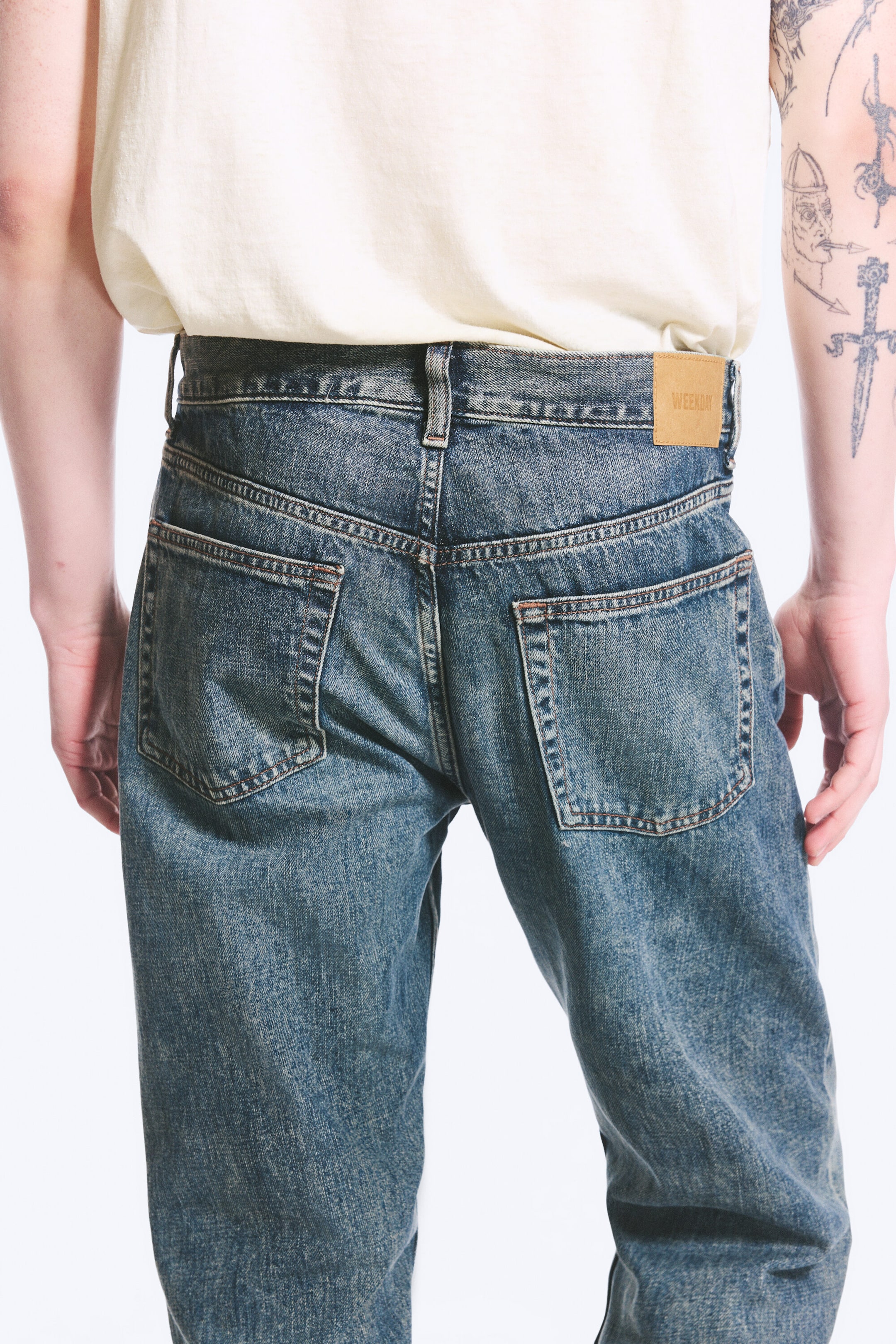 Second Blue - Mellomblå - Space avslappet rett jeans med mellomhøyt liv - 4