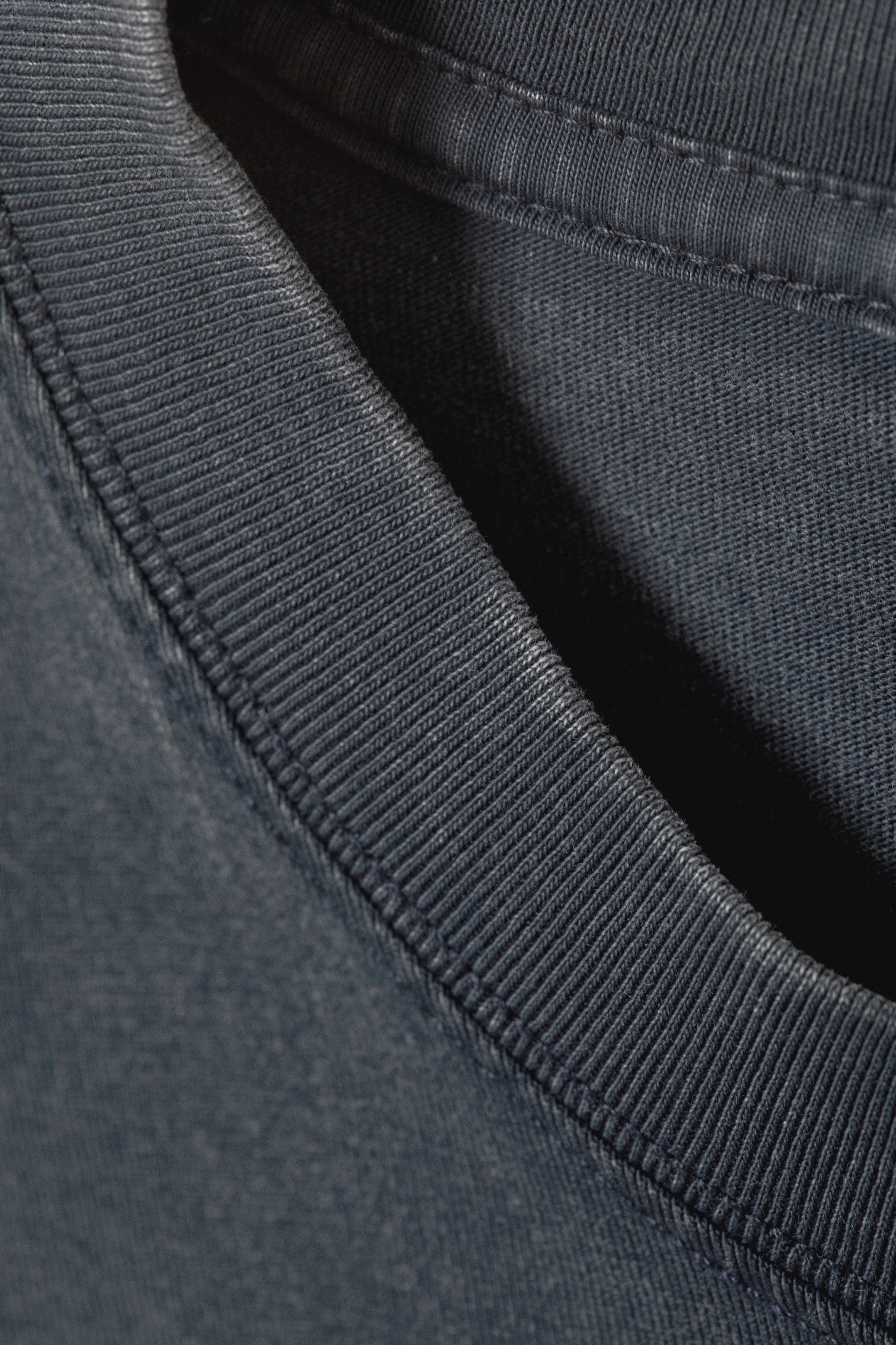 Dunkelblau - Schweres Oversized-T-Shirt - 1
